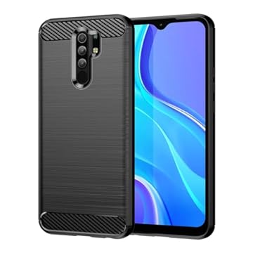 Vavies Capa para Redmi 9/para Redmi 9 Prime/Poco M2/Poco M2 Reloaded M2004J19PI Capa de Fibra de Carbono Slim Macio TPU Capa Protetora de Absorção de Choque Capa de Telemóvel à Prova de Choque para