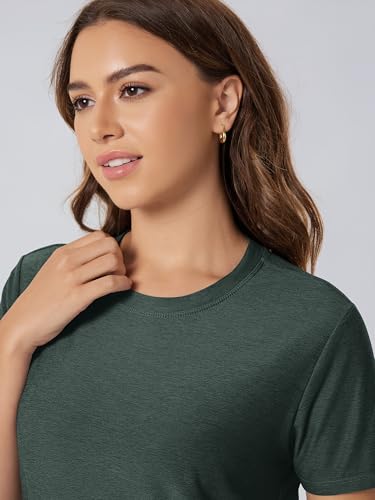 Image of ODODOS Women's Performance Cropped Tee Ultra Soft odSTRATUM Tech Short Sleeve Relaxed Top Crew Neck T-Shirts