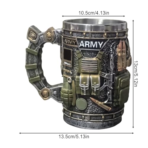 Vaisselle de boisson esthétique militaire et tasses à café originales haute capacité - 6