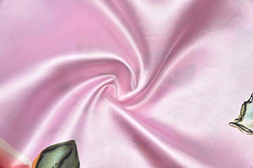 Image of goodmansam Women's Long Floral Satin Kimono Robes Bridal Dressing Gown Wedding Bridesmaid Nightgown