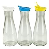 Carafe en verre pratique avec couvercle à visser de qualité professionnelle.
