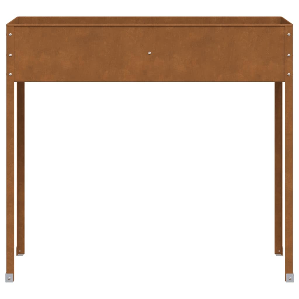 Fioriera in acciaio Corten resistente alle intemperie, 100,5 x 40,5 x 90 cm, vaso da giardino per terrazza e balcone, fioriera per erbe, verdure, decorazione ed esterni
