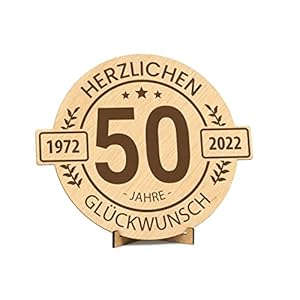 CONTRAXT Geschenk 50 Jahre Geburtstag Frau Mann. Einladungskarten goldene hochzeit 50 jahre verheiratet geschenk…