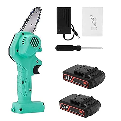 Mini motosierra de litio de corte de madera recargable, Mini motosierra eléctrica sin cable de 4 pulgadas, diseño de ergonomía, fácil de usar, herramienta de jardinería de cortador de ramas de madera
