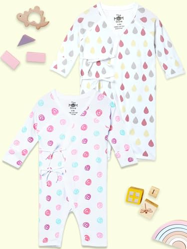 Image of The Mom Store Baby Romper Jabla Style Combo For Boys And Girls | Cotton | Soft Infant Bodysuit | Trendy Stylish Sleepwear For Newborn Baby | Printed | Unisex Comfortable Everyday Baby Wear