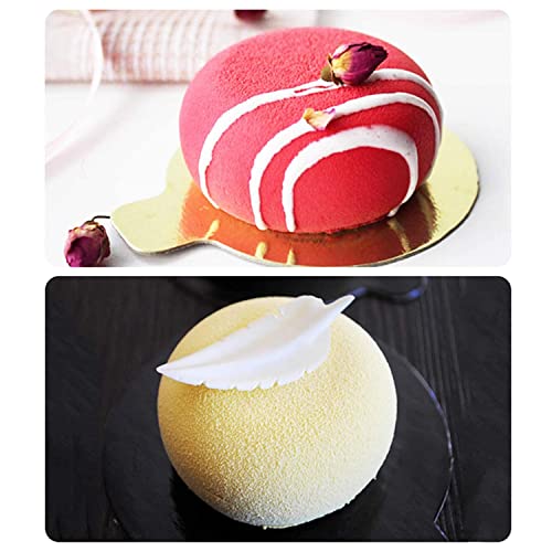Image of FirstTry Mousse Cake Mold I 3D Fondant Silicone Baking Candy Mould I for Handmade DIY Soap Cakes French Dessert, Pastry, Chocolate, Cupcake, Ice Cream, Decoration Tools - 8 Cavity (Oblet Stone)