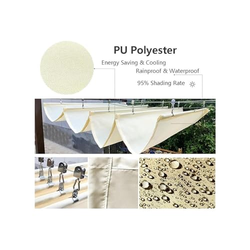 Toldo tipo vela de sombra ajustable para jardín 6