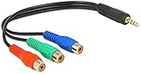 wii komponentenkabel kein bild Farbe: Schwarz DELOCK Adapterkabel Klinke Stecker 4 Pin > 3 x Cinch Buchse 24cm
