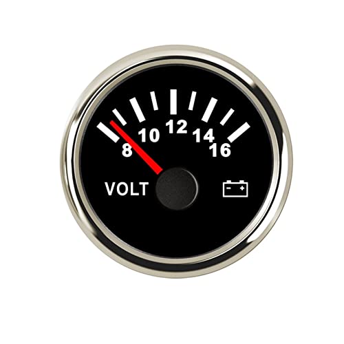 SENEHGMLP(売店) 車電池ゲージ8~16Vボートのオートバイ車電圧計ゲージ12V 24Vボルトのための52mmデジタル電圧計 自動車用電圧計(BS 816V)