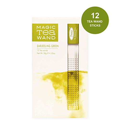 Image of Premiers Darjeeling Green Tea, Single-Origin Garden-Fresh Green, Calm & Refreshing Cup, Magic Tea Wands Stick Infuser, 12 Wands, 30 g, White Box