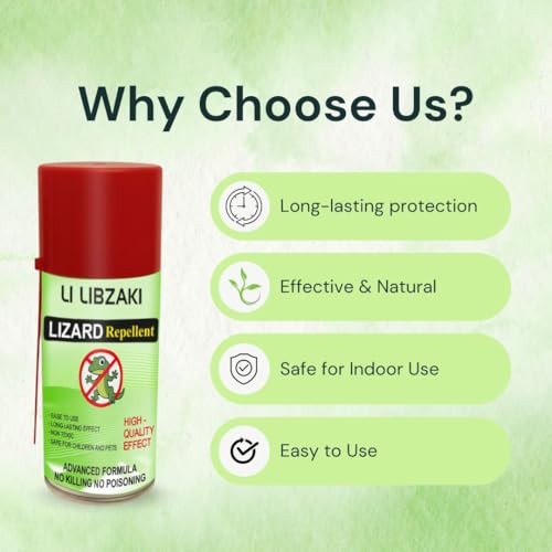 Image of LIBZAKI Lizard-Shield Repellent | Chemical-Free Anti Lizard | Natural, Portable Trunk Herbal, Safe Repellent For Home -275 ml, Upto 90 Days Long Lasting (Spray, Pack of 1)