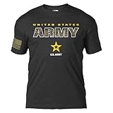 7.62 Design US Army 'Camo Text' Men's T-Shirt Heather Black X-Large
