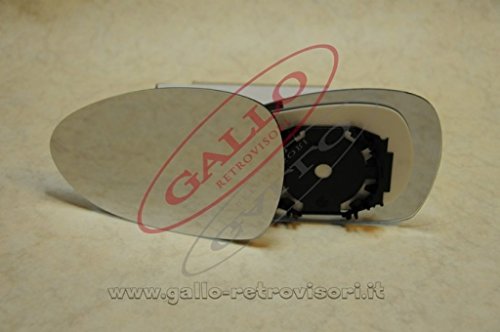  Specchio Retrovisore specchietto esterno - Destro, Piastrato Termico, Asferico, Cromato, Compatibile con Alfa Romeo 147 dal 2009 al 2011