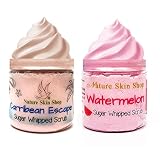 Sugar Scrub Soap Whipped Cream. Exfoliate, Brighten, Smoothen & Polish. Cruelty-Free (carribean-wate