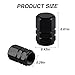 alpmosn Aluminum Tire Stem Valve Caps Wheel Valve Covers Car Dustproof Tire Cap Cover Accessories, Universal for SUV, Car, Bike and Motorcycle, Hexagon Shape (4PCS Black)