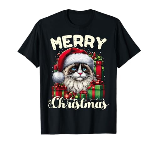 Joyeux Noël Ragdoll Lover Xmas Ragdoll Cat Funny Ragdoll T-Shirt