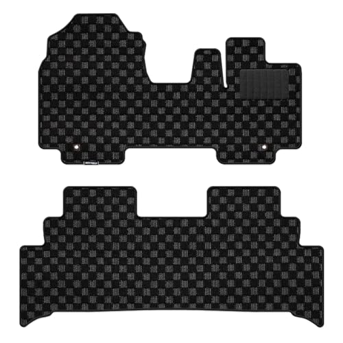 Hotfield スズキ 互換品 新型 スペーシア スペーシアギア MK94S MK54S フロアマット+ステップマット リアステップ一体形状 チェックブラック