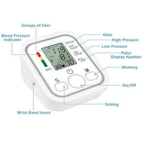 Image of Machine Monitor Digital Fully Automatic Upper Arm Blood Pressure Checking Monitor with Talking Function Intellisense Technology Cuff Kit for Home Best Most Accurate Measurement