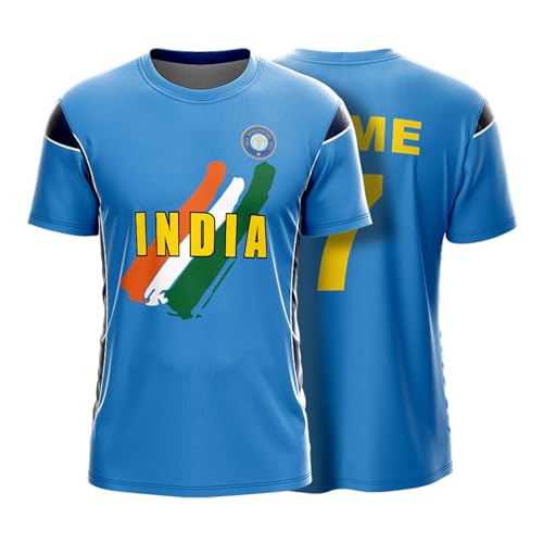 Image of YOURJERSEY India World Cup Jersey Collection 1992-2025 | Customised Cricket Jersey with Name & Number | Sizes 2Y to 4XL | Men, Women & Kids | Breathable Sportswear for Fans T-Shirt