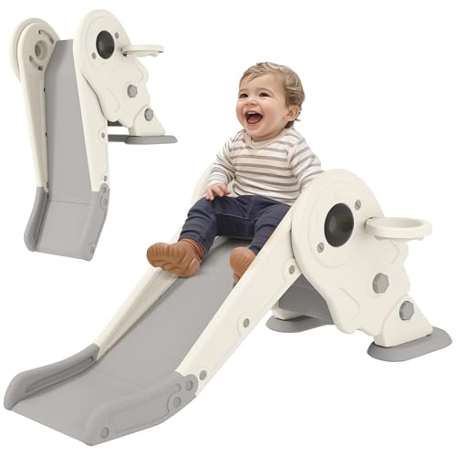AIYAPLAY 3 en 1 Toboggan pour Enfants avec Panier de...
