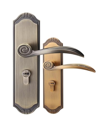 Serrure de porte intérieure en bronze jaune chic pour chambre - 4