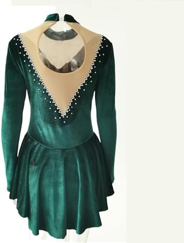 Abo da Pattinaggio Artistico LIUHUO per Donne e Ragazze, Costume da Gara per Ginnastica Rmica, Body da Danza Rosso BD626  200000532