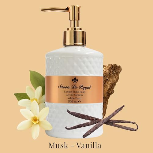Savon De Royal Luxury Pack of 3 Liquid Hand Soap, Jasmine/Musk Vanilla/Vanilla Orange Bathroom Soap Hand Wash Refillable Bottle Gift 50.7 Fl Oz by Savon De Royal - Image 4