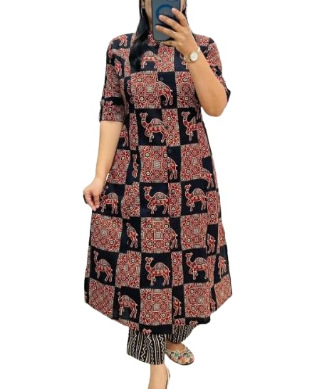 Ethnic Digital Print Co-Ord (IN, Alpha, L, Regular, black)