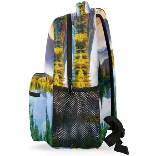 Nature Forest Tree Backpack, Waterfalls Landscape Backpack Casual Travel Laptop Daypack Bags Shoulder Bag4