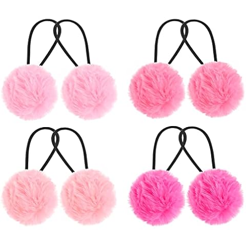 Yolev 8 Piezas Coleteros Niña Diadema con pompón Cover