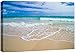 wall26 - Canvas Prints Wall Art - Romantic Scene of Sea Waves on The Tropical Hawaii Beach | Modern Wall Decor/Home Decoration Stretched Gallery Canvas Wrap Giclee Print. Ready to Hang - 16" x 24"