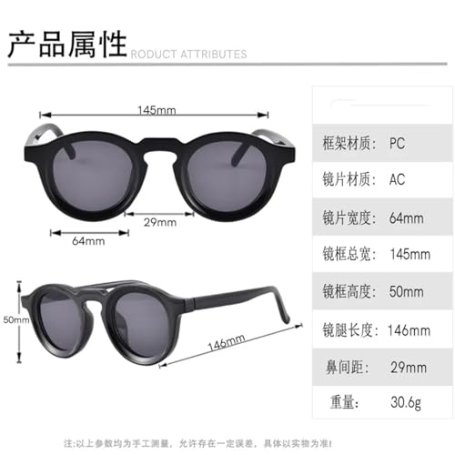 Round Sunglasses Women Men Punk Shades Retro Uv4002