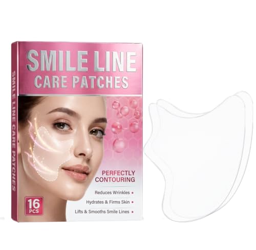 Prettypum Smile Line Patches - Hydrogel Nasolabial Folds Smoothing Strips, Deep Hydration with...