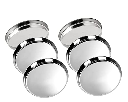 Image of BLeaf Stainless Steel-Premium Half Plate /Heavy Guage Halt Plate (Pack of 6)
