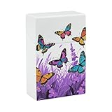 Colorful Butterflies Cigarette Case - Cigarette Holder Case Small Lighter Storage Box Elegant Cigarettes Box Lighter Accessories for Women Men