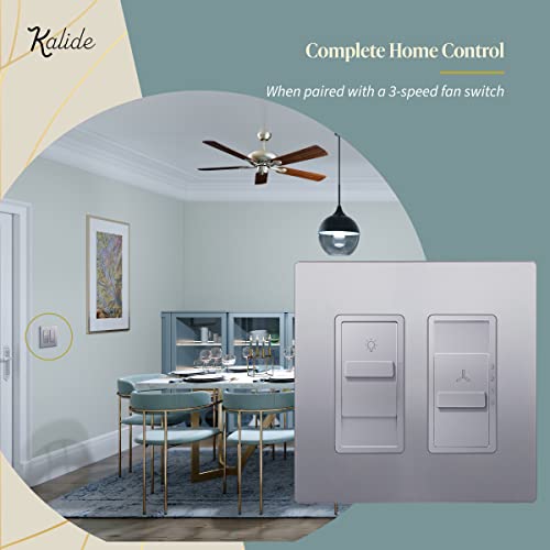 Topgreener Digital Dimmer Light Switch For 200W Dimmable Led/Cfl Lights, Single Pole Led Slide Dimmer Switch, Neutral Wire Not Required, Ul Listed, Tgds1-Sv, Silver,1 Pack #TOP6