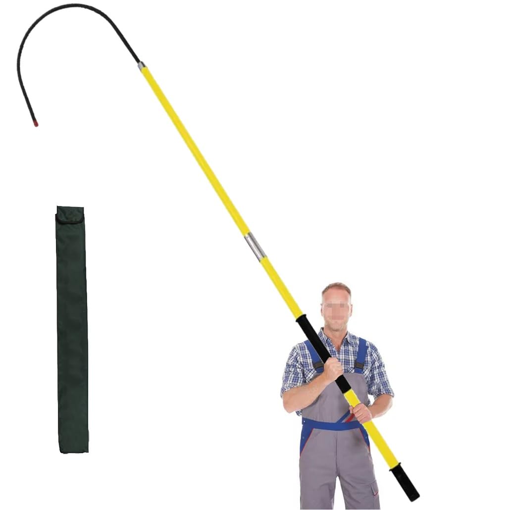 MSHGSKU 6.6ft Anti-Electrocution Rescue Hook - Lightweight High Voltage Insulated Tool for Electrical Safety in Factories - Yellow 2.0m High Performance Rescue Equipment