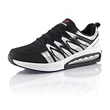 Fusskleidung® Damen Herren Sportschuhe Dämpfung Sneaker leichte Laufschuhe Weiß Schwarz Rot EU 44