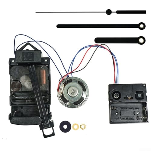 Minhe Reloj de péndulo, mecanismo de cuarzo para relojes de pared con timbre musical, funciona con pilas, manecillas y péndulo para sala de estar, dormitorio, barra de estudio (A)