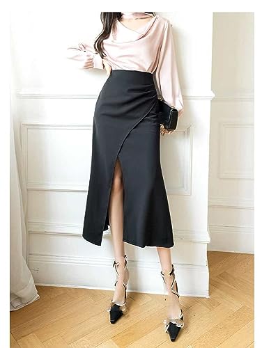 Jupe A-line douce style décontracté chic pour le bureau et les sorties en soirée