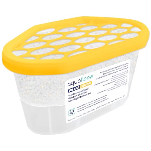 Miniatura 2 de Aquafloow Deshumidificador 400 Ml, Antihumedad Habitación 6 Piezas Lemon Neutralizador De Olores, Absorbente De Humedad Para Cocina, Armario, Baño, Estudio, Ropa