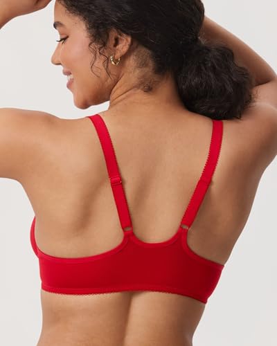 Image of DELIMIRA Women's Front Closure Racerback Plus Size Bra | Full Coverage, Supportive, Underwire, Plunge, No Padding Unlined