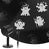 Louxiar Halloween Projection Lights Outdoor, Rotating Ghost Projector Lights with Timer Function, Halloween LED Projector Waterproof for Outside House Yard Garage Front Door Decor