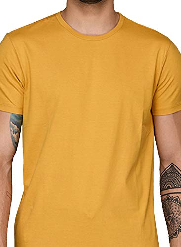 Image of ADRO Men's Cotton Solid Regular Fit T-Shirt