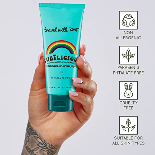 Lubilicious Silicone Based Sex Lube - Silicone Lube For Sex - Silicone Anal Lube - Silicone Anal Lubricant For Sex - Silicone Sex Lubricant - Anal Lube For Men - Sexual Lubricant 3.2 Oz (1) #TOP2