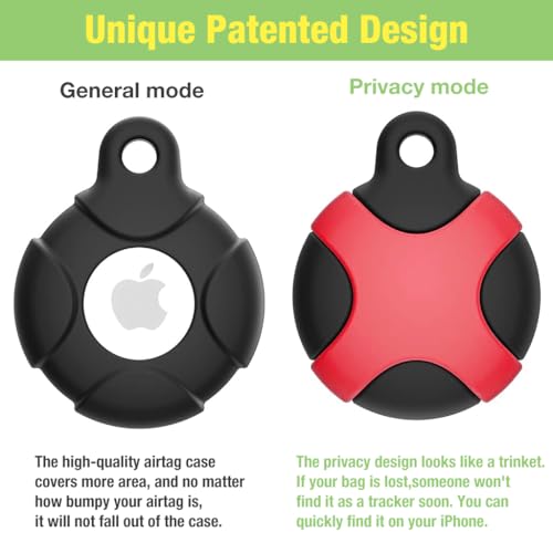 Image of ZORBES 2 Packs Airtag Keychain for Apple Airtag Holder,Anti-Lost Case Shockproof Cover Scratch Resistant Protective Cover Case for Key,Bag Pet Luggage Not Include