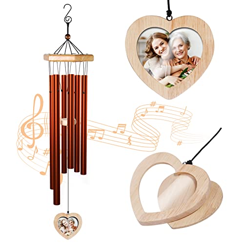 Wind Chimes, DIY Personalized Memorial Wind chimes Aluminum Hand-Tuned Sympathy Wind Chimes for Outdoor Garden Backyard Patio and Porch