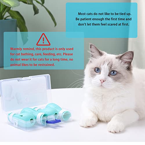 Image of Cat Scratch Cover for Nursing Rehabilitation Cat Boots for Cats Only, Adjustable Cat Bathing Gloves(Pink-c)