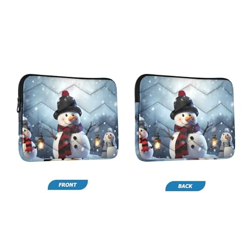 Funda para portátil 13-14 pulgadas impermeable con diseño de muñeco de nieve miniatura 2