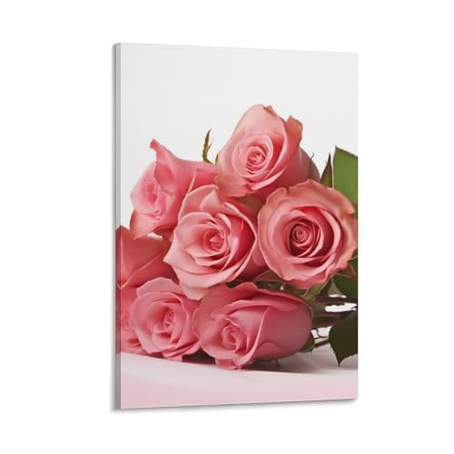 Toile murale avec cadre rose pour habiller un mur vide facilement